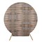 7.5 ft Brown Fitted Spandex Rustic Wood Design Round Backdrop Stand Cover Party
